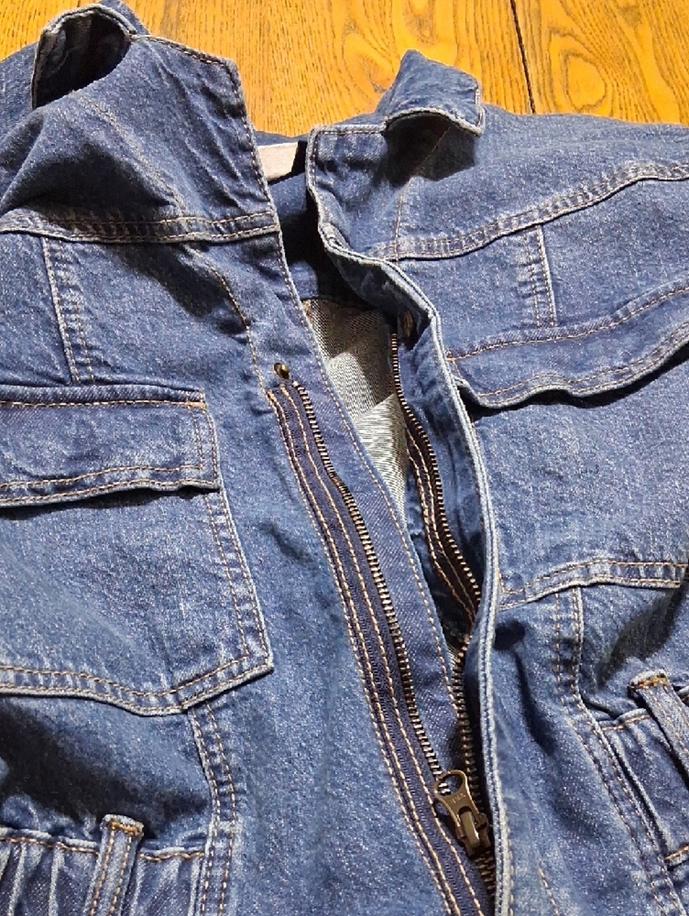 UNIVERSAL THREAD Jean Jumpsuit Womens 6 BLUE Chic Hip Preowned - Picture 9 of 9